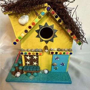 Colorful Beach House Birdhouse